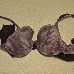 Ashley Stewart Green Camo Underwire Bra Intimates